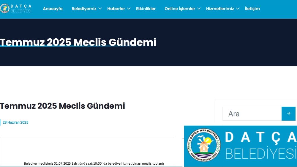 Temmuz 2025 Belediye Meclis Toplantısı