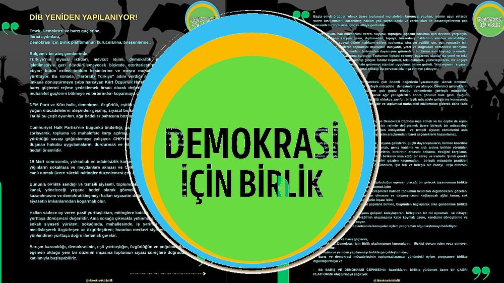 Demokrasi İçin Birlik platformundan çağrı
