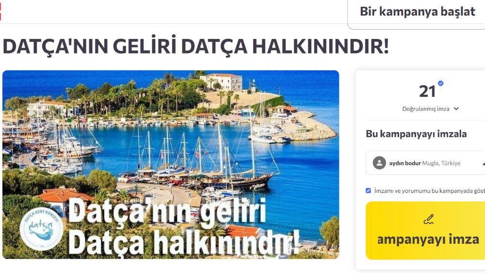 Datça'nın Geliri Datça Halkınındır...