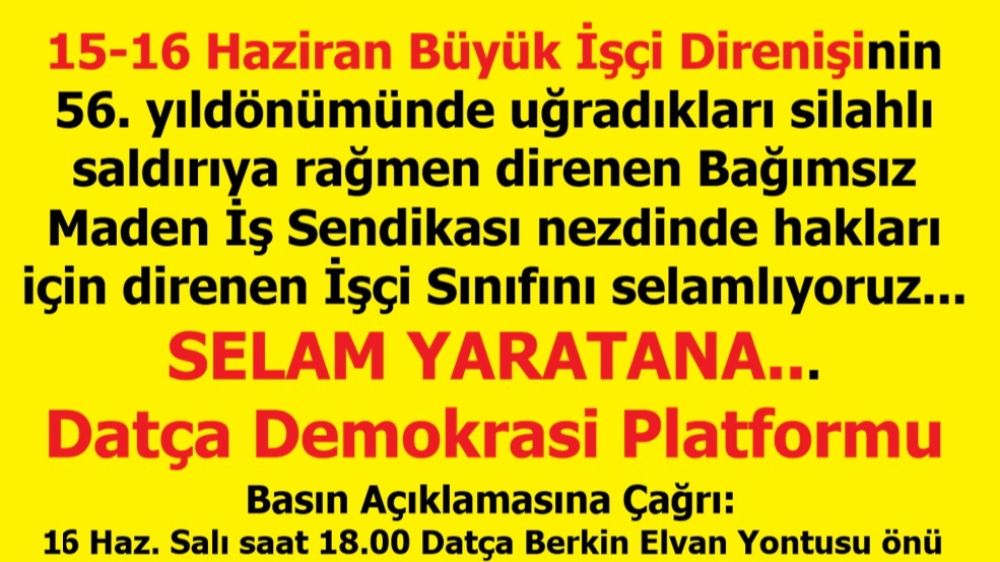 206. Buluşmada İşçi Sınıfına Selam