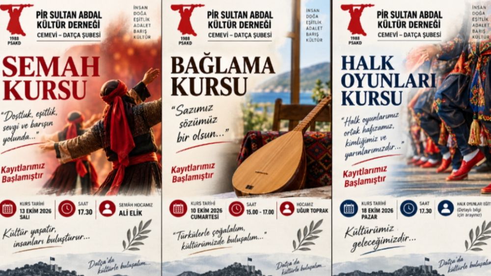PSAKD Datça’da Kültür Sanat Kursları Yeniden Başlıyor