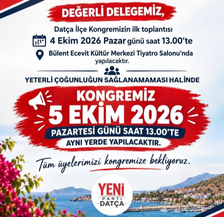 YENİ Parti Datça’da Kongreye Gidiyor: 400 Delege İçin Seçim Süreci Tamamlandı