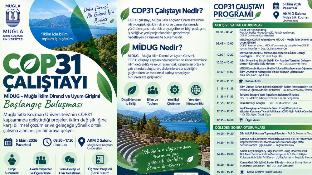Muğla’da COP31 Hazırlığı: İklim Direnci İçin Bilim ve Toplum Buluşuyor